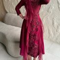 Ruffles ( maroon )